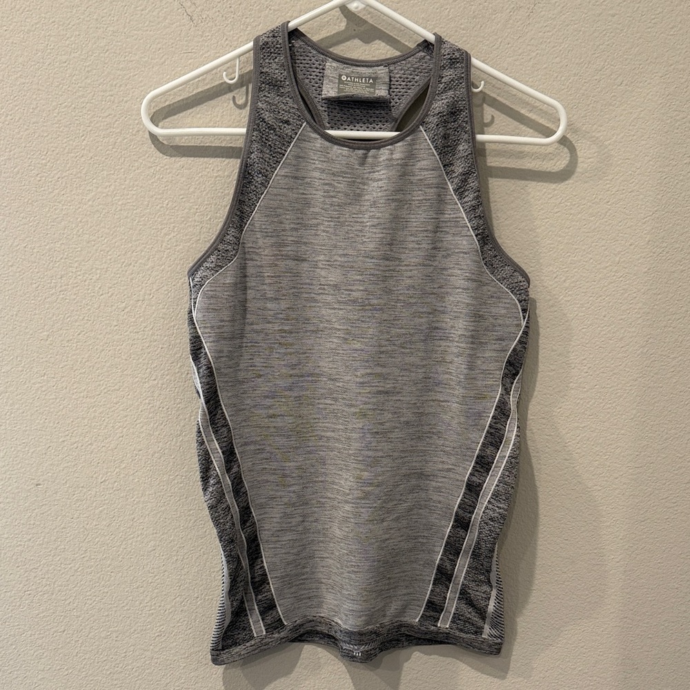 Athleta Heather Gray‎ Seamless Performance Tank Women’s Size Medium